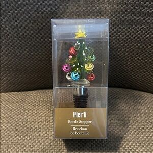 Pier 1 Festive Tree Bottle Stopper with Ornaments